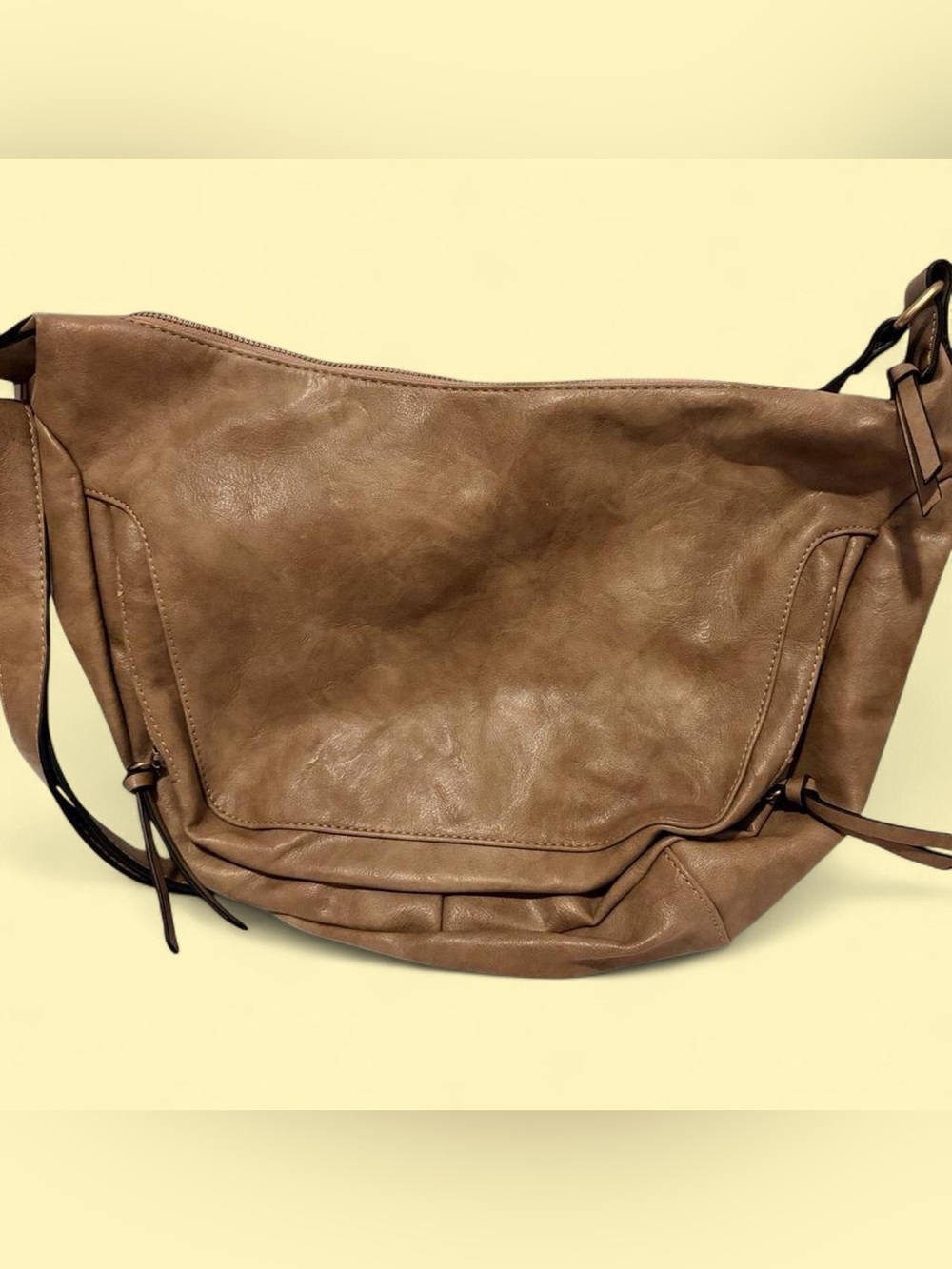 Joy Susan Taupe Hobo Shoulder Bag